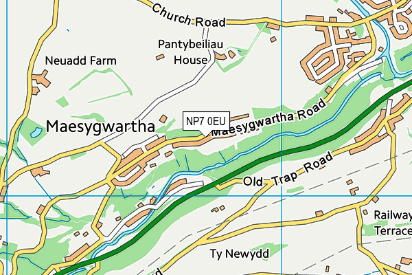 NP7 0EU map - OS VectorMap District (Ordnance Survey)