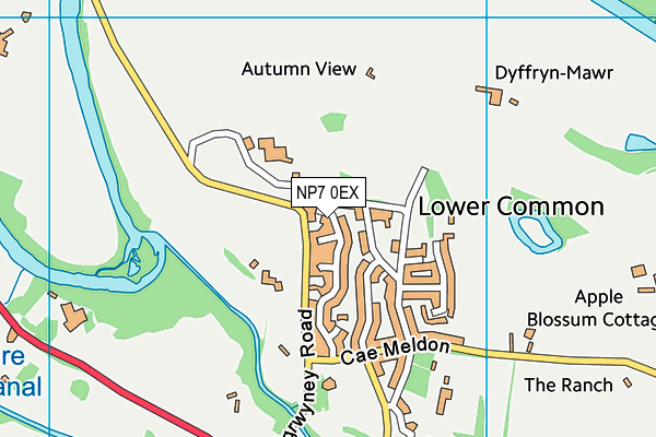 NP7 0EX map - OS VectorMap District (Ordnance Survey)