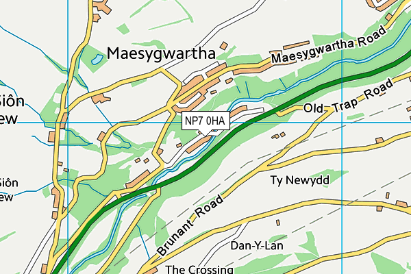 NP7 0HA map - OS VectorMap District (Ordnance Survey)