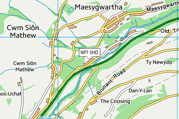 NP7 0HD map - OS VectorMap District (Ordnance Survey)