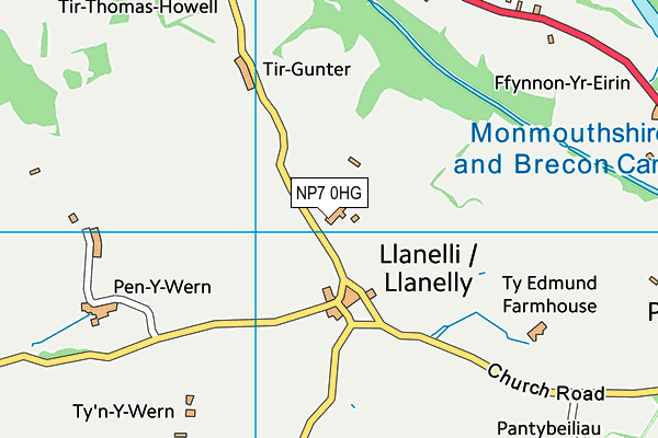 NP7 0HG map - OS VectorMap District (Ordnance Survey)