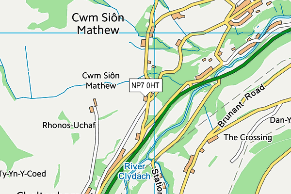 NP7 0HT map - OS VectorMap District (Ordnance Survey)