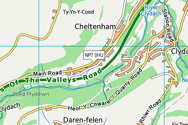 NP7 0HU map - OS VectorMap District (Ordnance Survey)