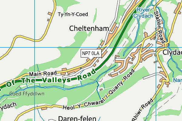 NP7 0LA map - OS VectorMap District (Ordnance Survey)