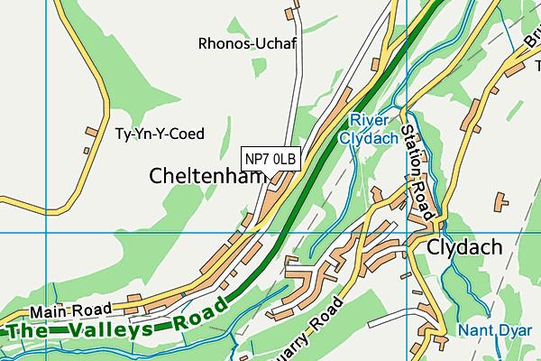 NP7 0LB map - OS VectorMap District (Ordnance Survey)