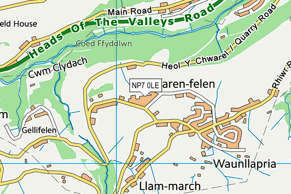 NP7 0LE map - OS VectorMap District (Ordnance Survey)