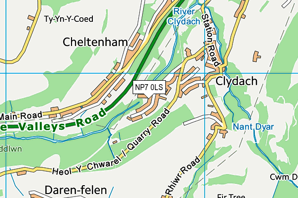 NP7 0LS map - OS VectorMap District (Ordnance Survey)