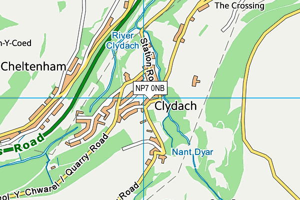 NP7 0NB map - OS VectorMap District (Ordnance Survey)