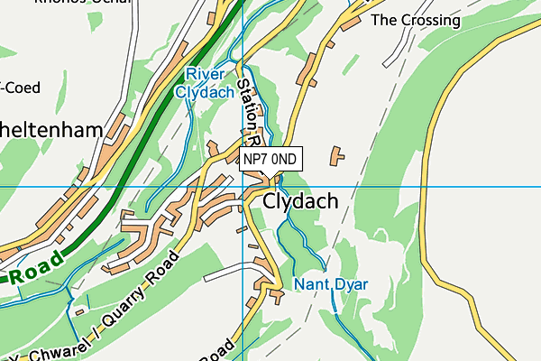 NP7 0ND map - OS VectorMap District (Ordnance Survey)