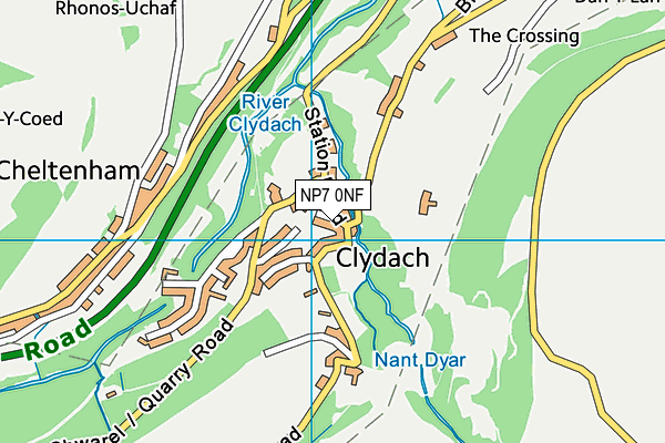 NP7 0NF map - OS VectorMap District (Ordnance Survey)