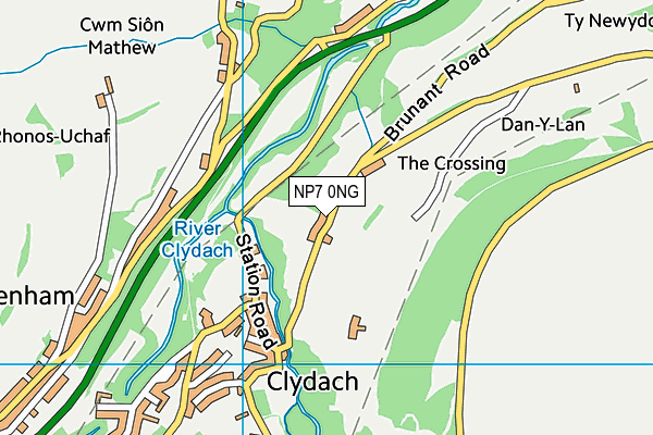 NP7 0NG map - OS VectorMap District (Ordnance Survey)