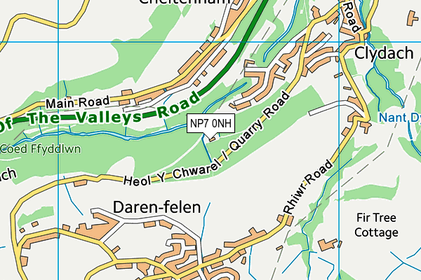 NP7 0NH map - OS VectorMap District (Ordnance Survey)