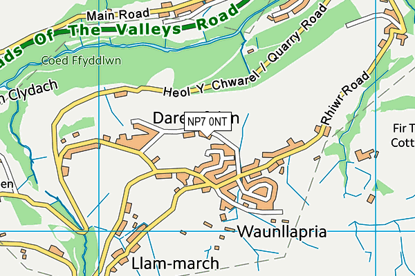 NP7 0NT map - OS VectorMap District (Ordnance Survey)