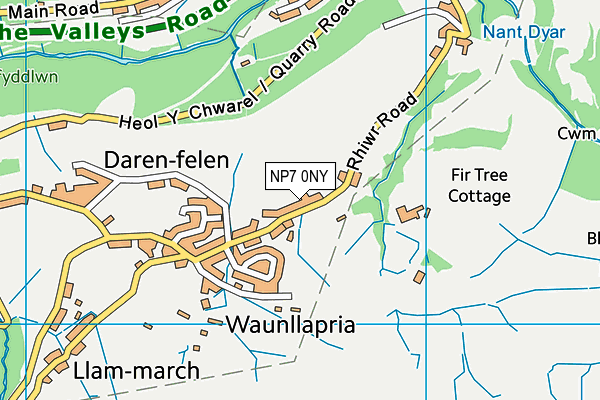 NP7 0NY map - OS VectorMap District (Ordnance Survey)