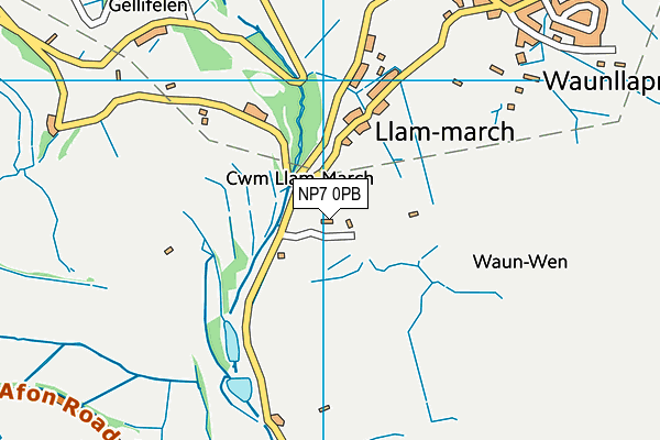 NP7 0PB map - OS VectorMap District (Ordnance Survey)