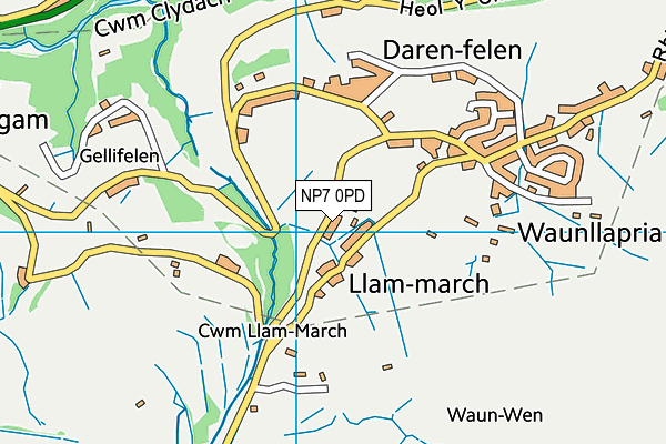 NP7 0PD map - OS VectorMap District (Ordnance Survey)