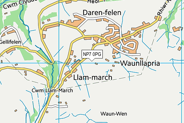 NP7 0PG map - OS VectorMap District (Ordnance Survey)