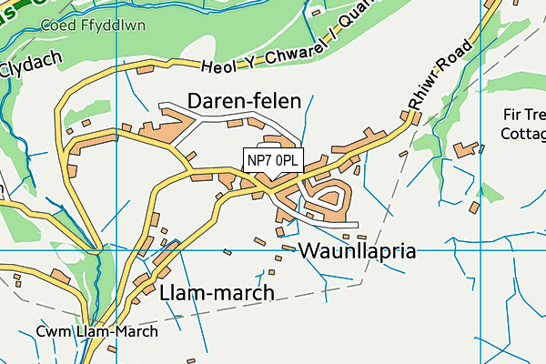 NP7 0PL map - OS VectorMap District (Ordnance Survey)