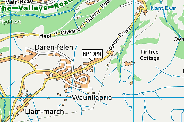 NP7 0PN map - OS VectorMap District (Ordnance Survey)