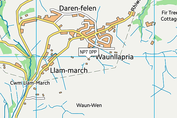 NP7 0PP map - OS VectorMap District (Ordnance Survey)