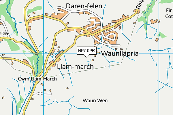 NP7 0PR map - OS VectorMap District (Ordnance Survey)