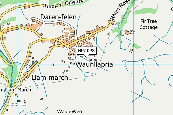 NP7 0PS map - OS VectorMap District (Ordnance Survey)