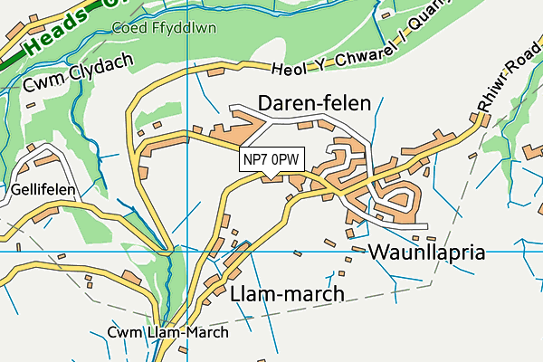 NP7 0PW map - OS VectorMap District (Ordnance Survey)