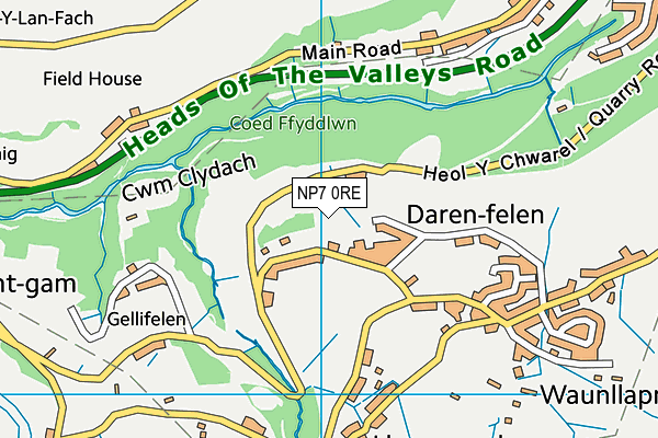 NP7 0RE map - OS VectorMap District (Ordnance Survey)