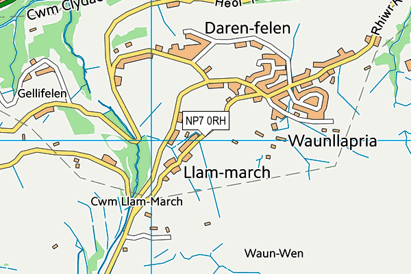 NP7 0RH map - OS VectorMap District (Ordnance Survey)