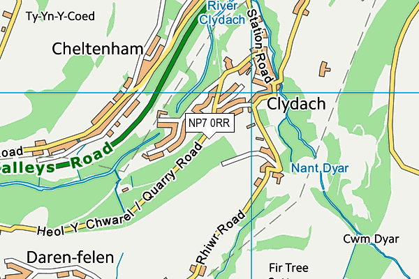 NP7 0RR map - OS VectorMap District (Ordnance Survey)