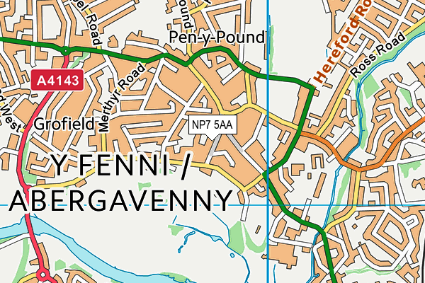 Map of BOWEN BUILDING CONTRACTORS (ABERGAVENNY) LIMITED at district scale