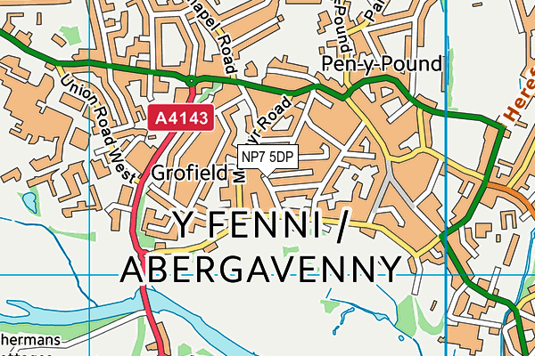 NP7 5DP map - OS VectorMap District (Ordnance Survey)