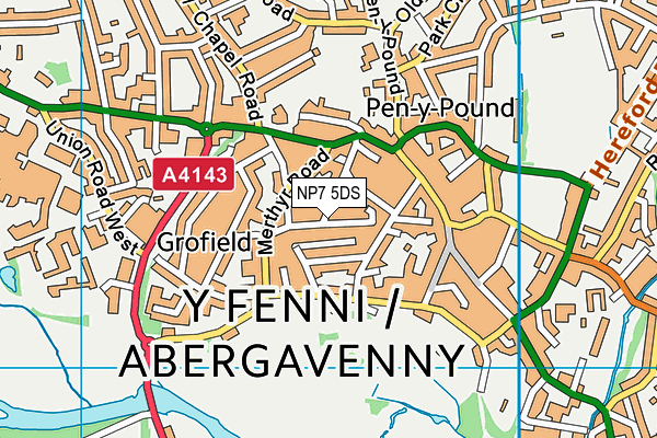 NP7 5DS map - OS VectorMap District (Ordnance Survey)