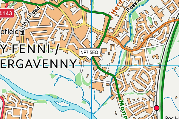 NP7 5EQ map - OS VectorMap District (Ordnance Survey)
