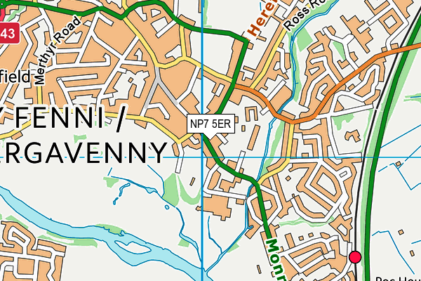 NP7 5ER map - OS VectorMap District (Ordnance Survey)
