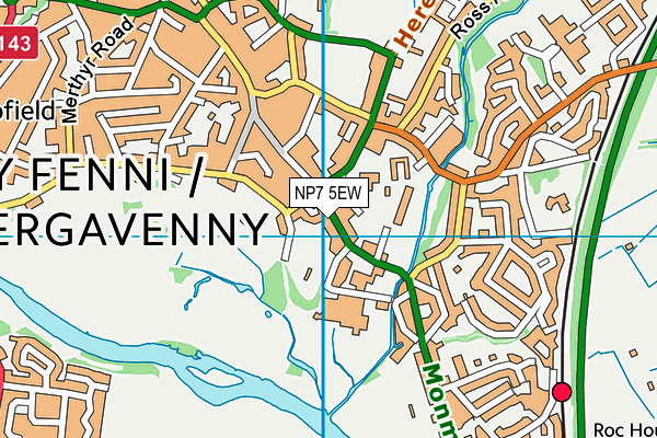 NP7 5EW map - OS VectorMap District (Ordnance Survey)