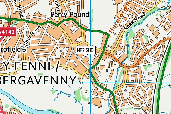 NP7 5HD map - OS VectorMap District (Ordnance Survey)