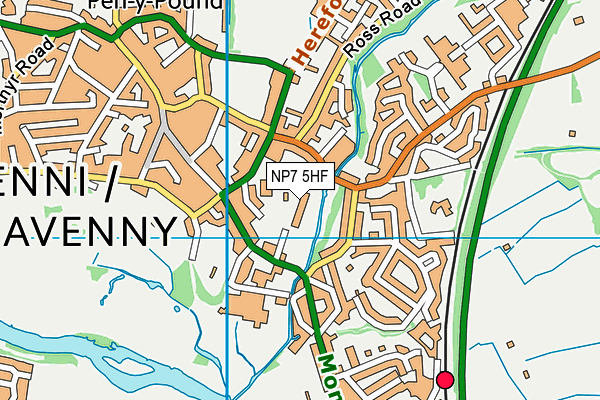 NP7 5HF map - OS VectorMap District (Ordnance Survey)