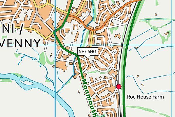 NP7 5HG map - OS VectorMap District (Ordnance Survey)