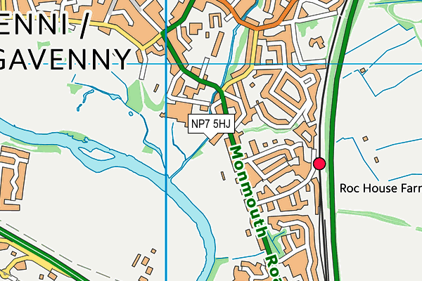 NP7 5HJ map - OS VectorMap District (Ordnance Survey)