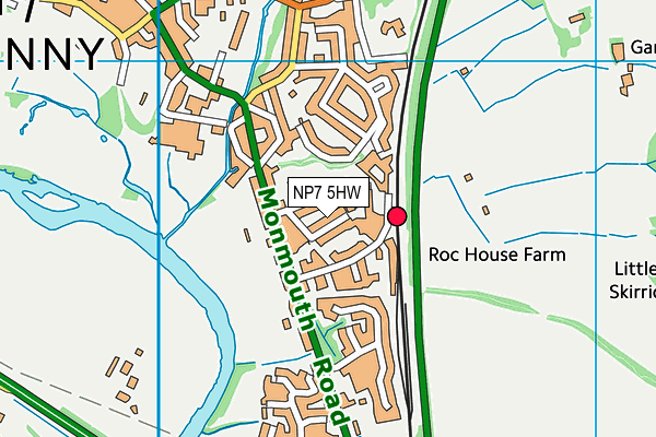 NP7 5HW map - OS VectorMap District (Ordnance Survey)