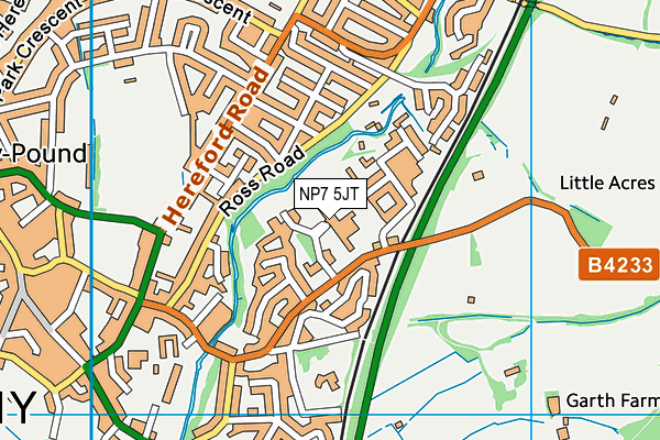 NP7 5JT map - OS VectorMap District (Ordnance Survey)