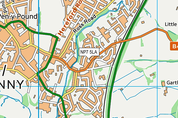 NP7 5LA map - OS VectorMap District (Ordnance Survey)