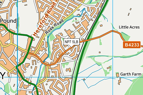 NP7 5LB map - OS VectorMap District (Ordnance Survey)