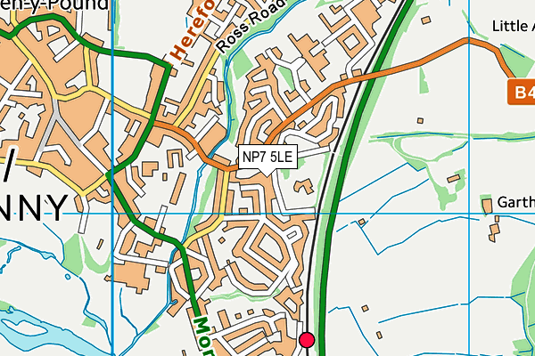 NP7 5LE map - OS VectorMap District (Ordnance Survey)