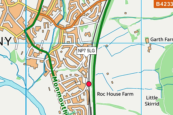 NP7 5LG map - OS VectorMap District (Ordnance Survey)