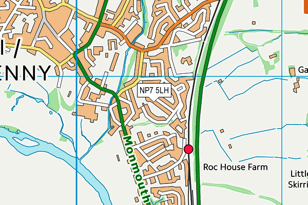NP7 5LH map - OS VectorMap District (Ordnance Survey)
