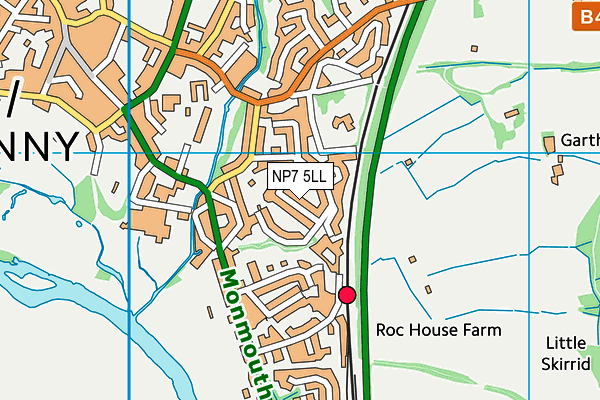 NP7 5LL map - OS VectorMap District (Ordnance Survey)
