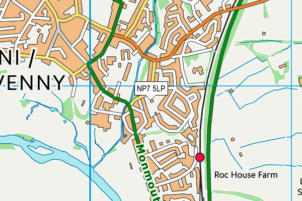 NP7 5LP map - OS VectorMap District (Ordnance Survey)