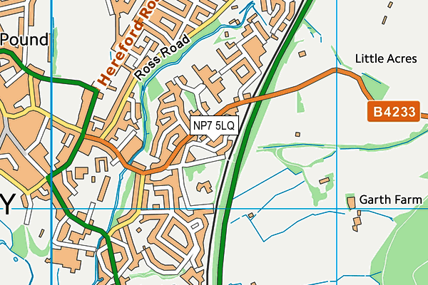 NP7 5LQ map - OS VectorMap District (Ordnance Survey)